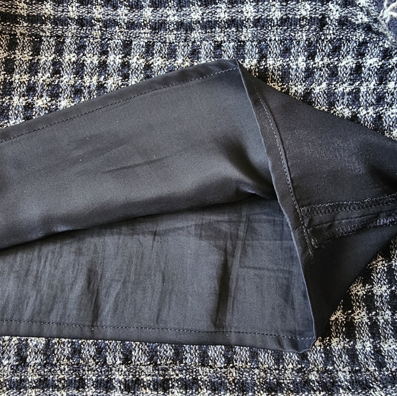 MAXMARA WEEKEND Gingham Tweed Plaid Checked Fringe Hem Shift Dress Sleeveless 6 - Picture 8 of 12